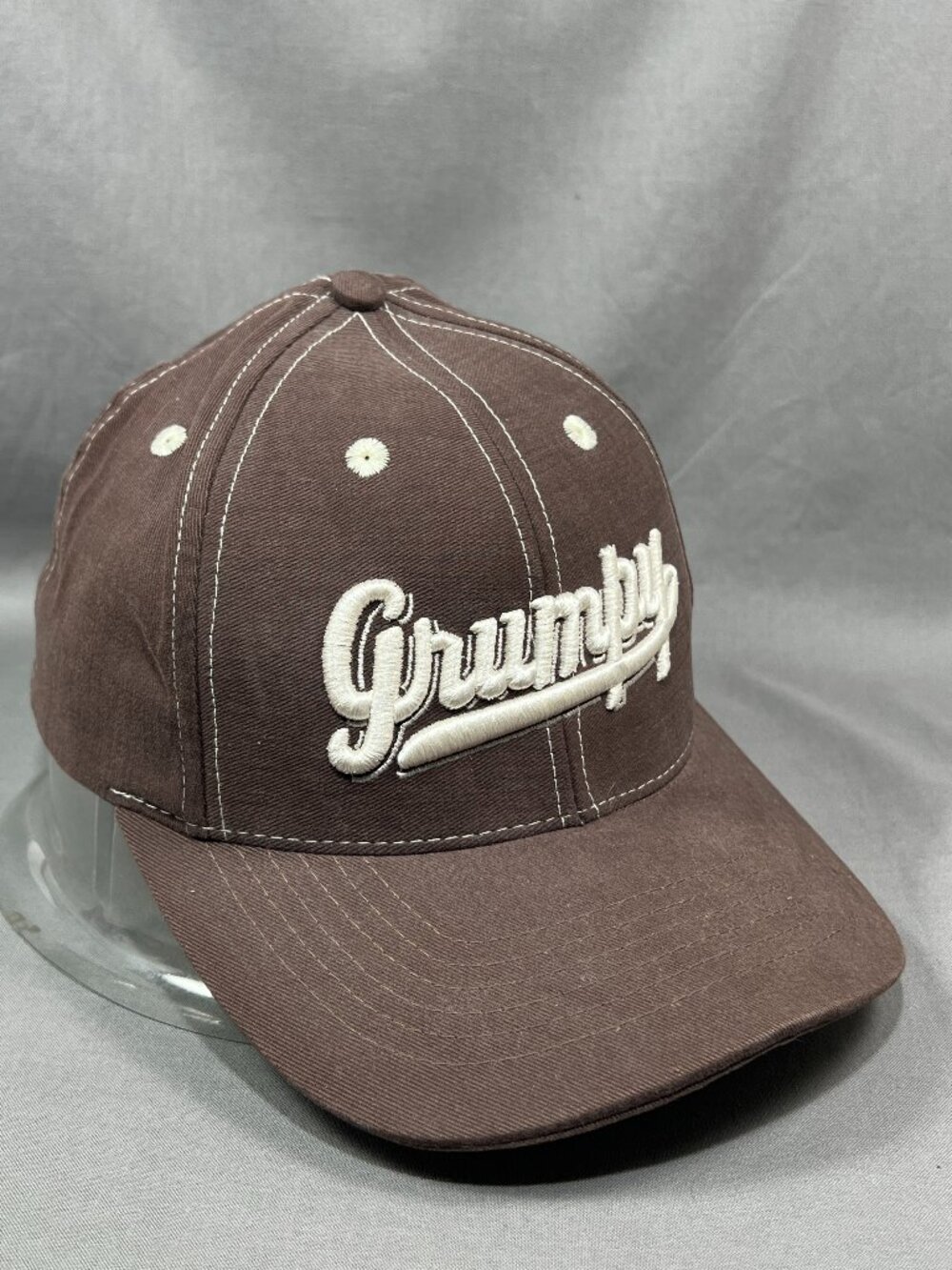 Vtg 90s Disney Mickey Inc Grumpy Hat Snow White 7 Dwarfs Brown Snapback Ball Cap